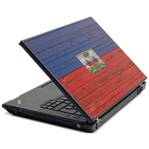 Haiti Flag Dark Wood Lenovo T420 Skin